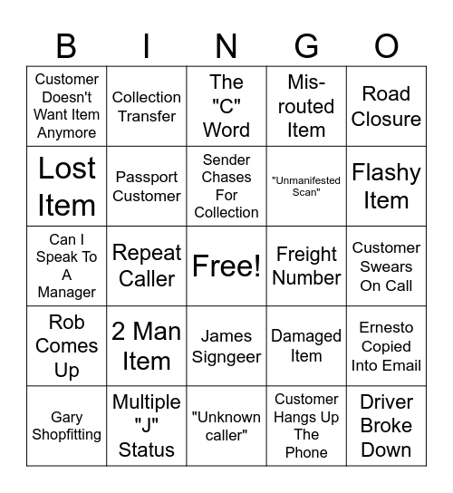 DX Bingo! Bingo Card