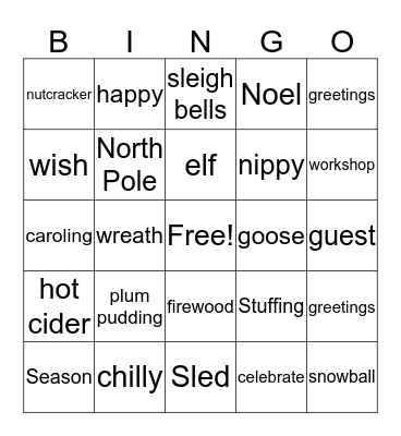 Nordic Bingo Card