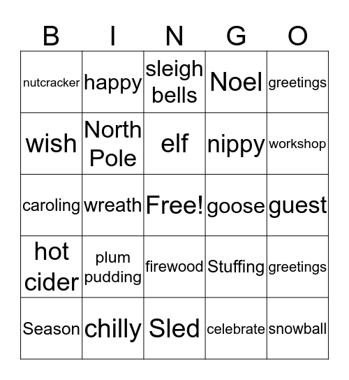 Nordic Bingo Card