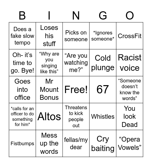 Estrada Bingo Card