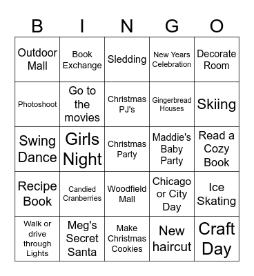 WINTER BINGO Card