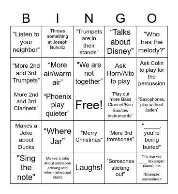 MR. CANNAN PHRASES Bingo Card
