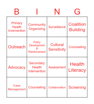 POPS Bingo Card