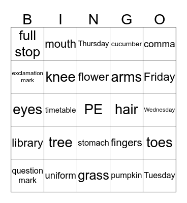 Bingo for winners Bingo Card