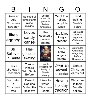 FIRM Christmas Bingo Card