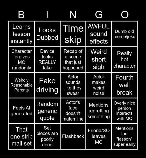 dhar mann bingo Card