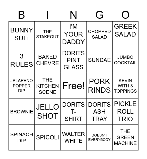 SERVER BINGO Card
