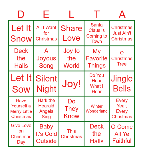 HOLIDAY SHENANIGANS Bingo Card