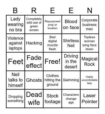 Breengo Bingo Card