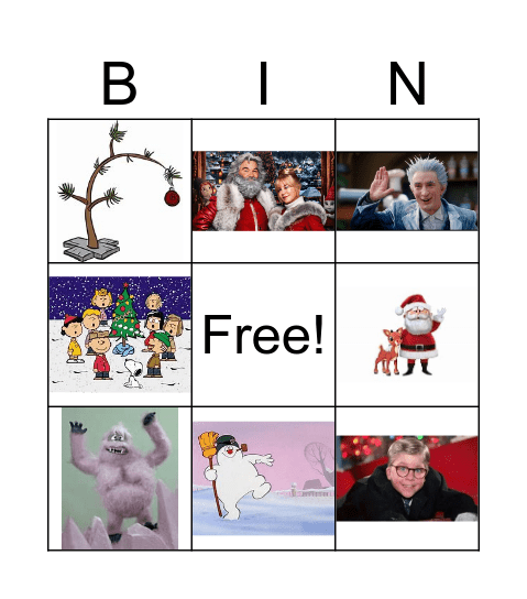 Christmas Movies Bingo Card