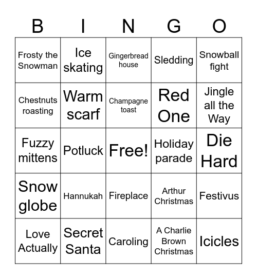 Client Services Holiday Bingo Card
