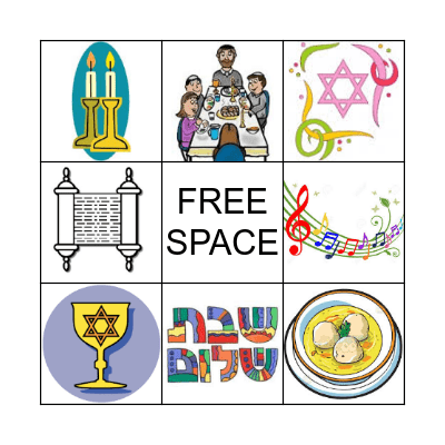 SHABBAT LOTTO Bingo Card