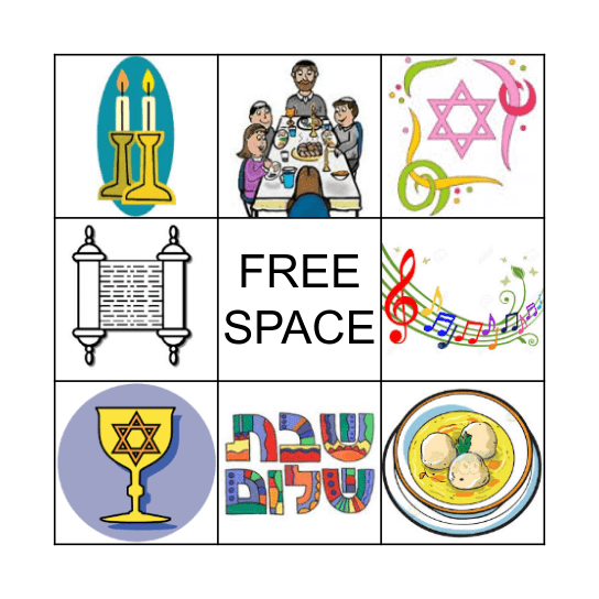 SHABBAT LOTTO Bingo Card