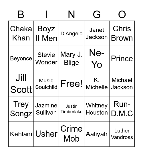 Beats and Bingo Card