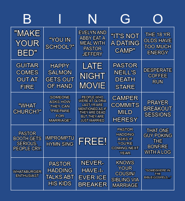 Gloria Sancta 2026 Bingo Card
