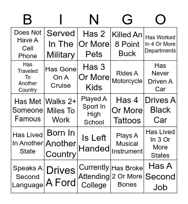 PC Parts BINGO Card