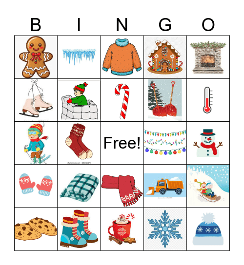Winter Wonderland Bingo Card