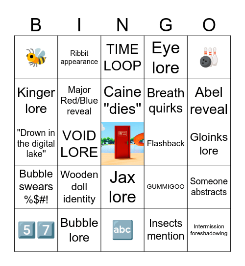 TADC Ep. 7 Bingo Card (North Pack Theorist Edition) Bingo Card