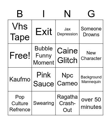 Tadc 7 Bingo Card