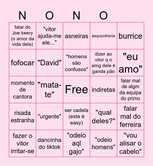 bingo da nono Bingo Card