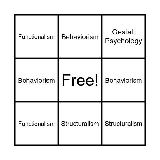 PSYCH-O, BINGO! Bingo Card
