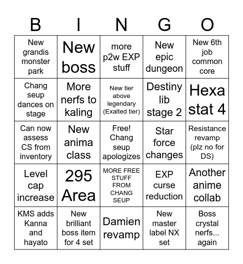 CROWN Bingo Card