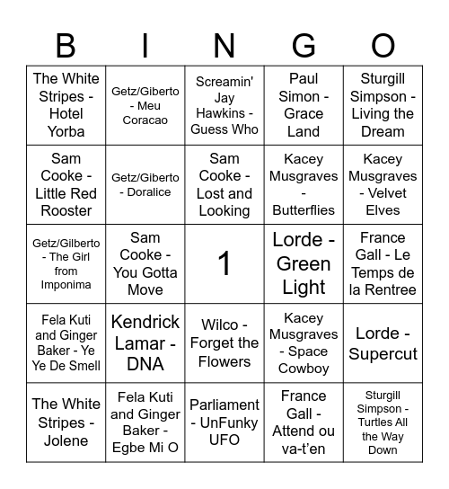 Xmas g1 Bingo Card