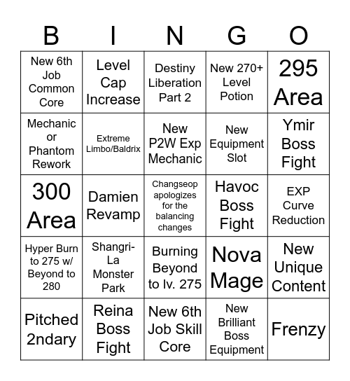Crown Showcase Bingo Card