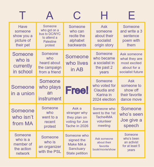 Tache4MA Bingo Card