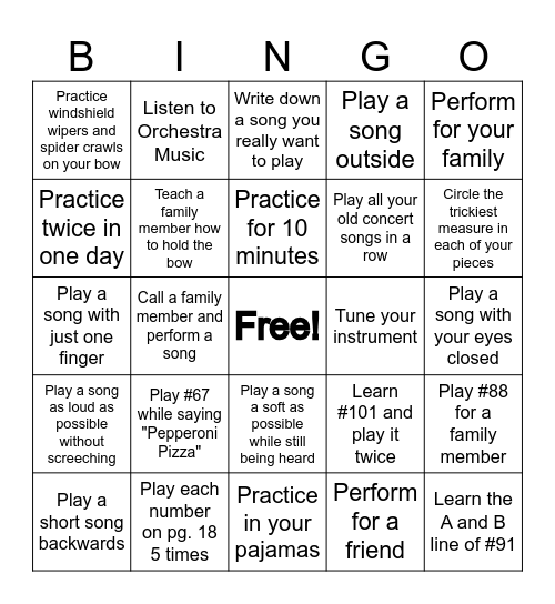 Break Bingo (Beginner) Bingo Card