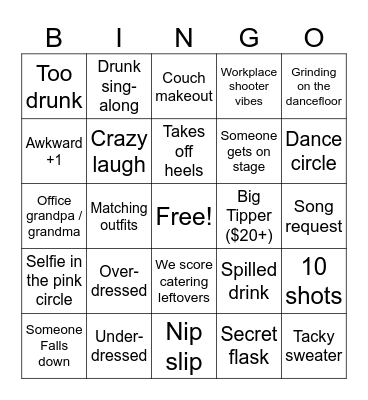 Private Party HT Bingo Card