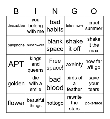 singo Bingo Card