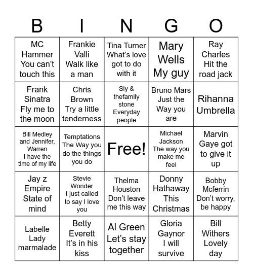 Christmas bingo! Bingo Card