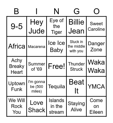 BEATS BINGO Card