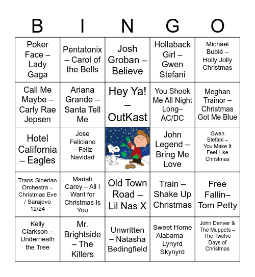 Holiday Bingo Round 4 Bingo Card