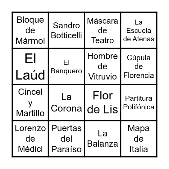 Humanismo Bingo Card