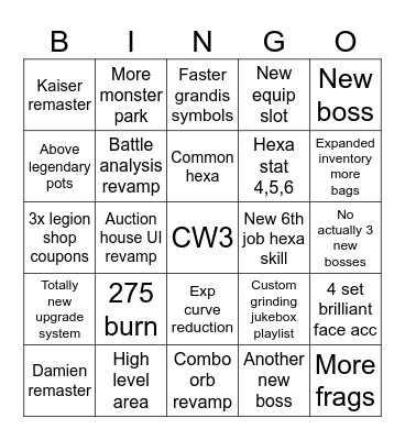 KMS Winter Bingo Card