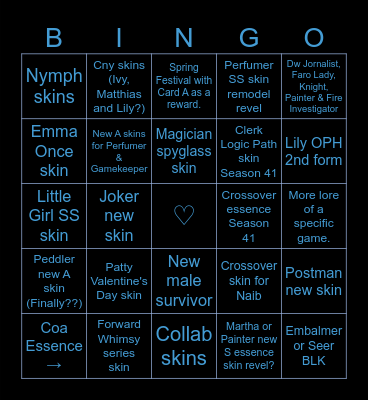 Idv 12/18 LiveStream Bingo Card