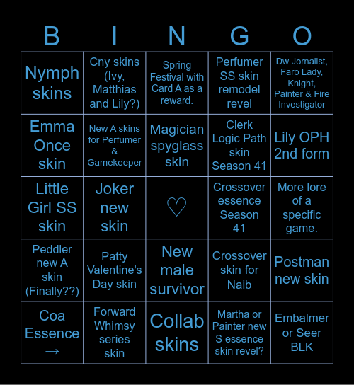 Idv 12/18 LiveStream Bingo Card