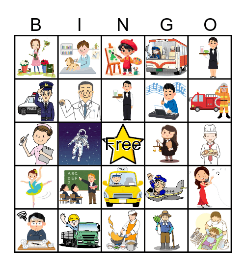 JOBS Bingo Card