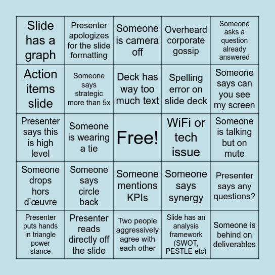 Skye Q1 Review Bingo Card