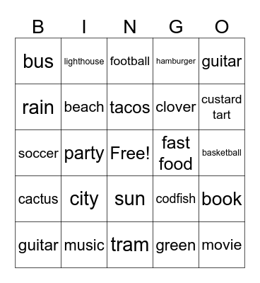 countries characteristics Bingo Card