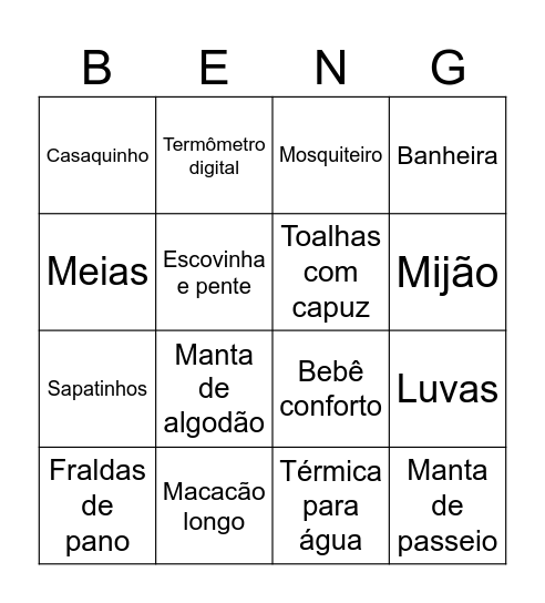 Bingo Sem Título Bingo Card