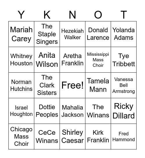 Christmas - Gospel Bingo Card
