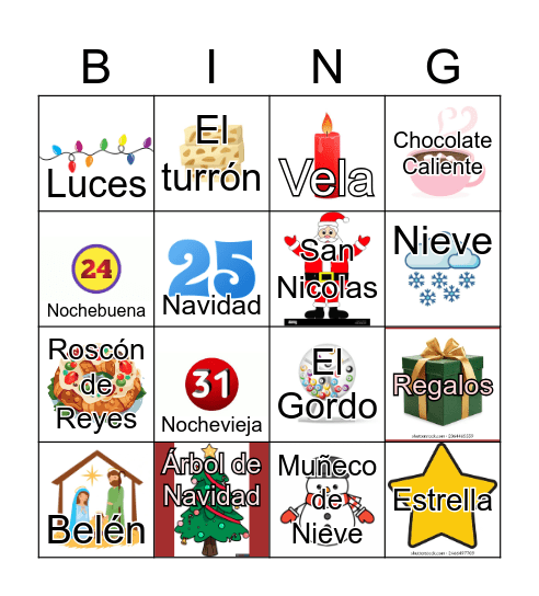 La Navidad Bingo Card