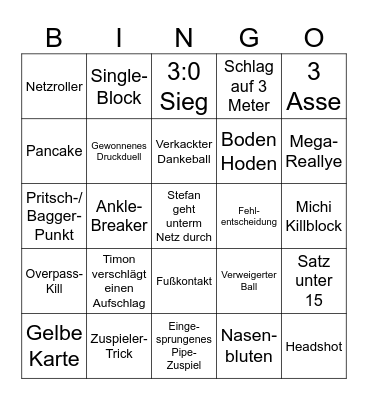 TSVaust Bingo Card