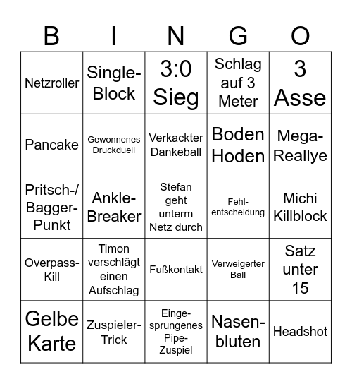 TSVaust Bingo Card