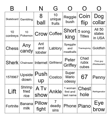 Infineon Bingo Card