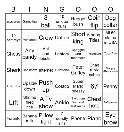Infineon Bingo Card