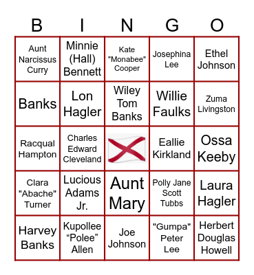 Alabama Party 2025 #2 Bingo Card